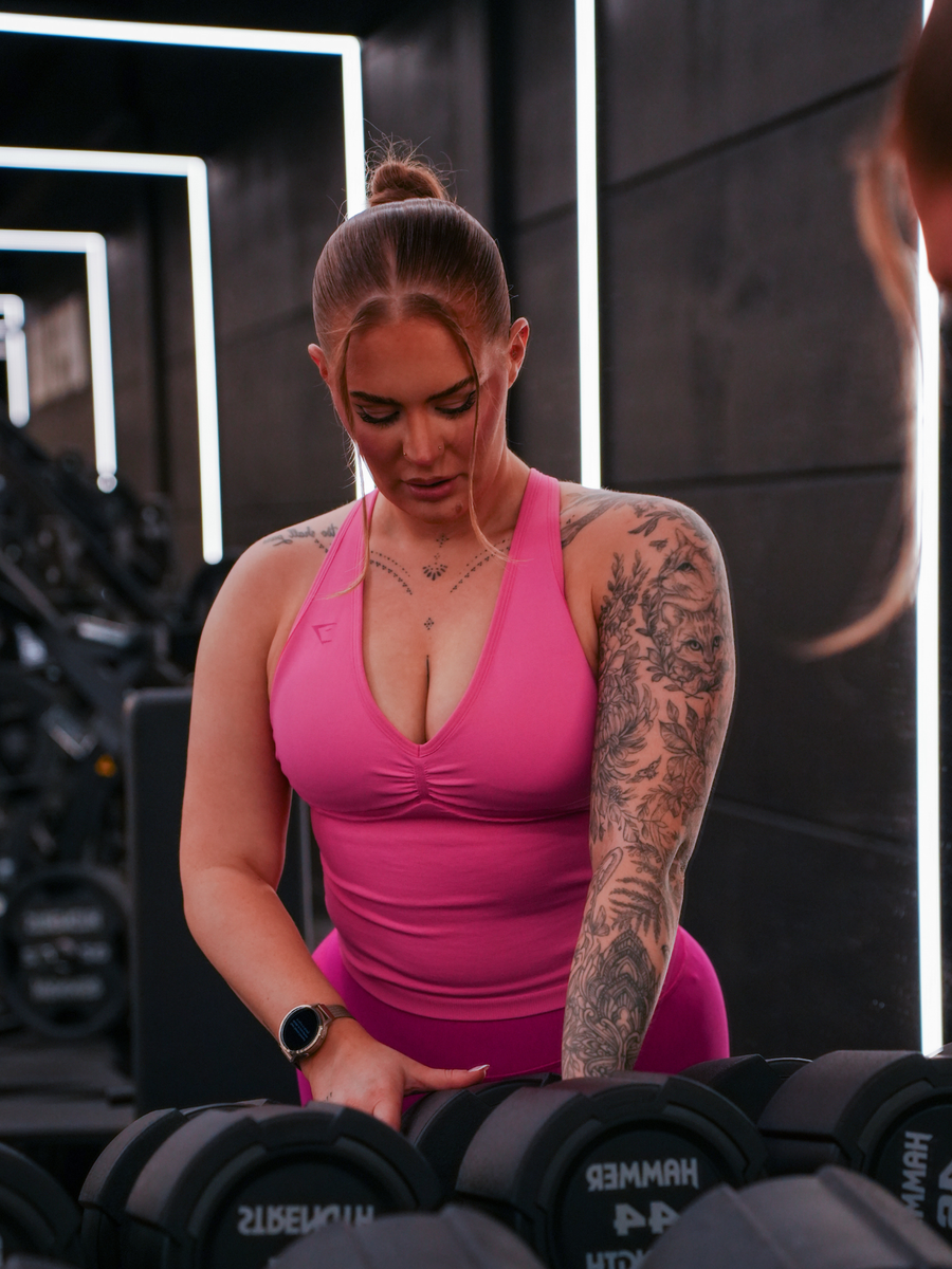 Gymshark Lift Seamless Tank with Shelf — Physical Pink — 6