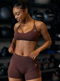 Gymshark Everyday Seamless Racerback Sports Bra — Espresso Brown — 4