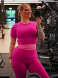 Gymshark Lift Seamless Short Sleeve Top — Super-Set Pink — 5