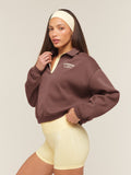 Gymshark Cosy Campus Polo Sweatshirt — Espresso Brown — 3