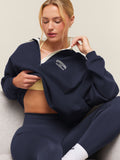Gymshark Cosy Campus Polo Sweatshirt — Heavy Blue — 6