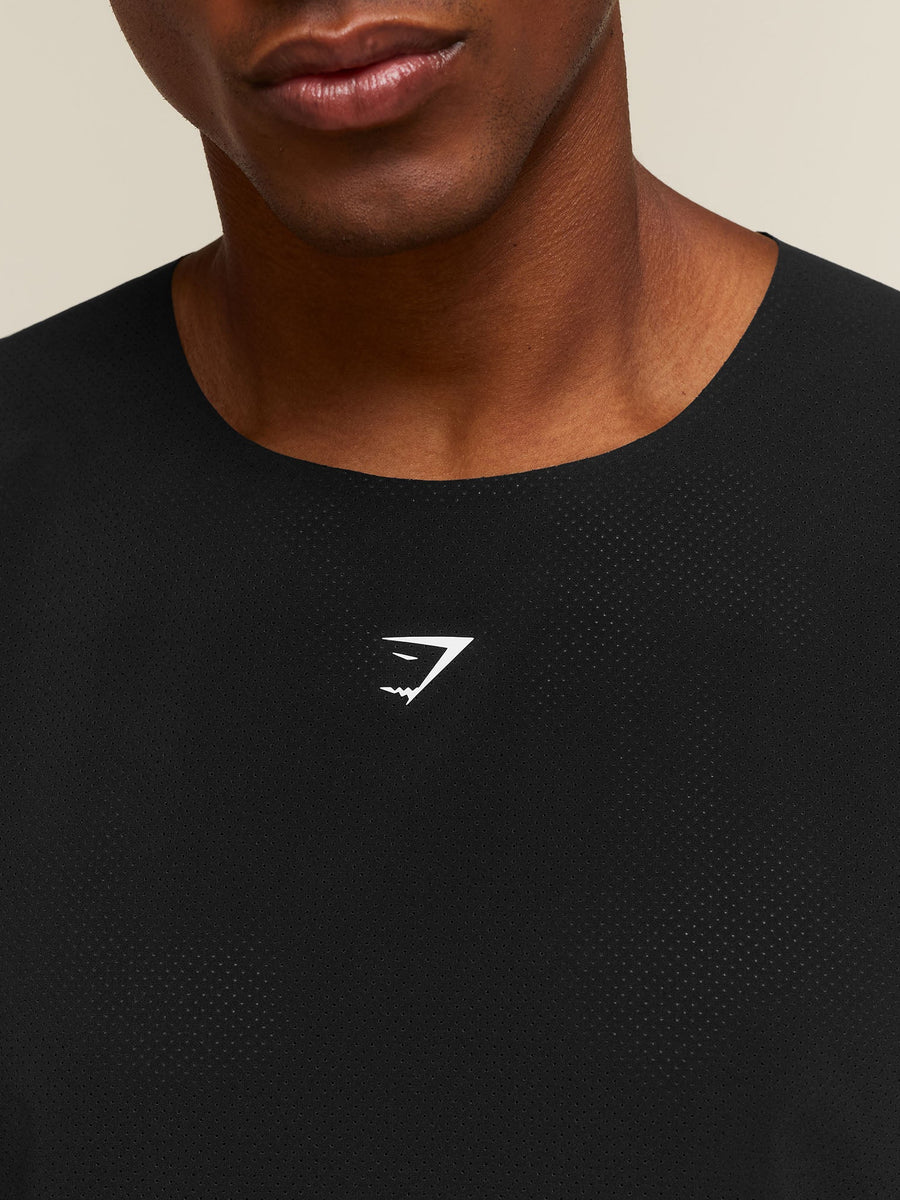 Gymshark Hybrid Race Tank — Black — 6