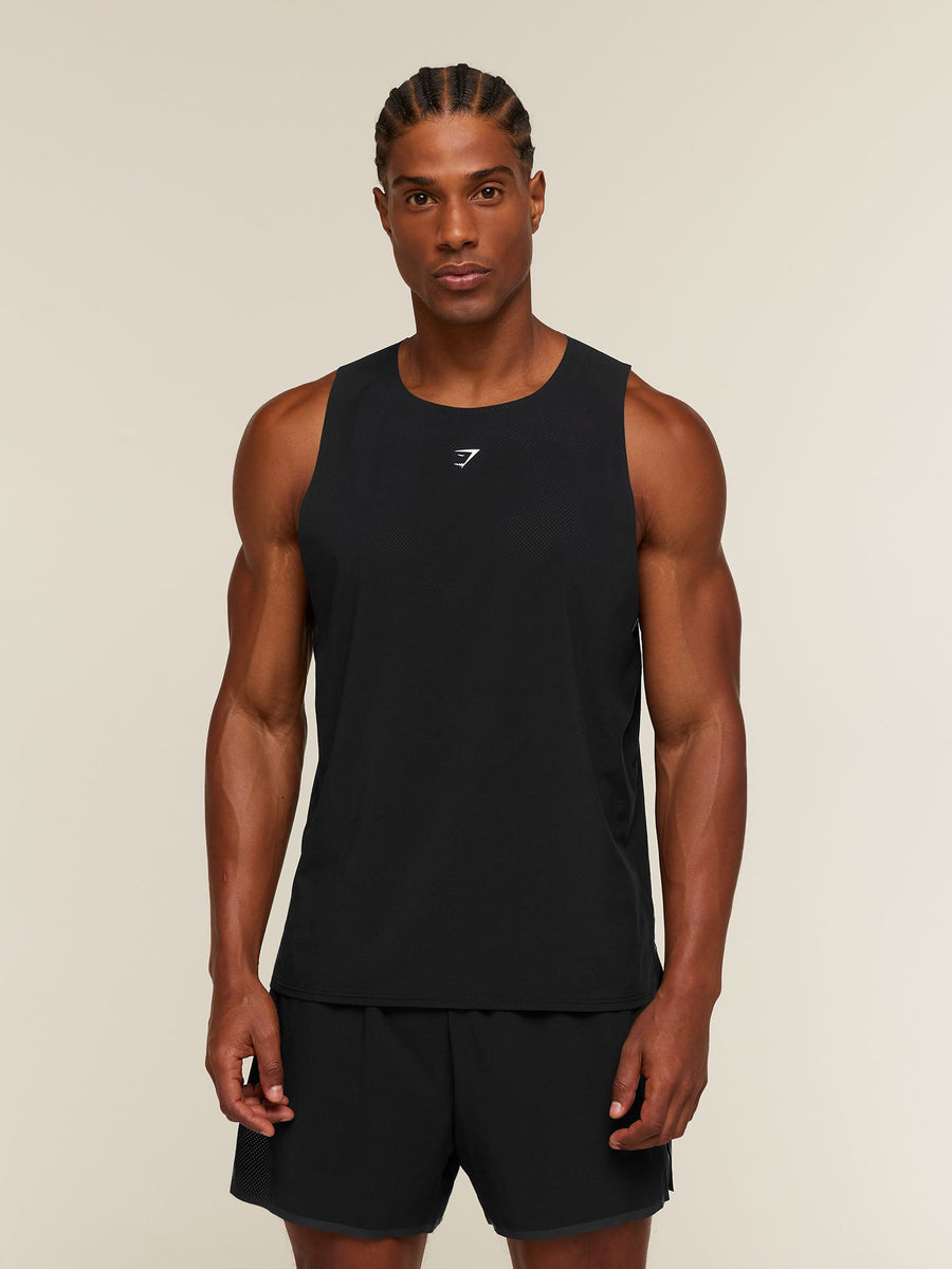 Gymshark Hybrid Race Tank — Black — 8