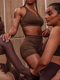 Gymshark Vital Seamless Shorts — Espresso Marl — 4