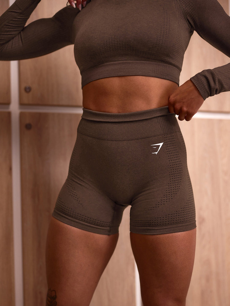 Gymshark Vital Seamless Shorts — Espresso Marl — 1