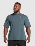 Gymshark Essential Short Sleeve T-Shirt — Titanium Blue — 1