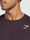 Gymshark Crest T-Shirt — Plum Brown — 5