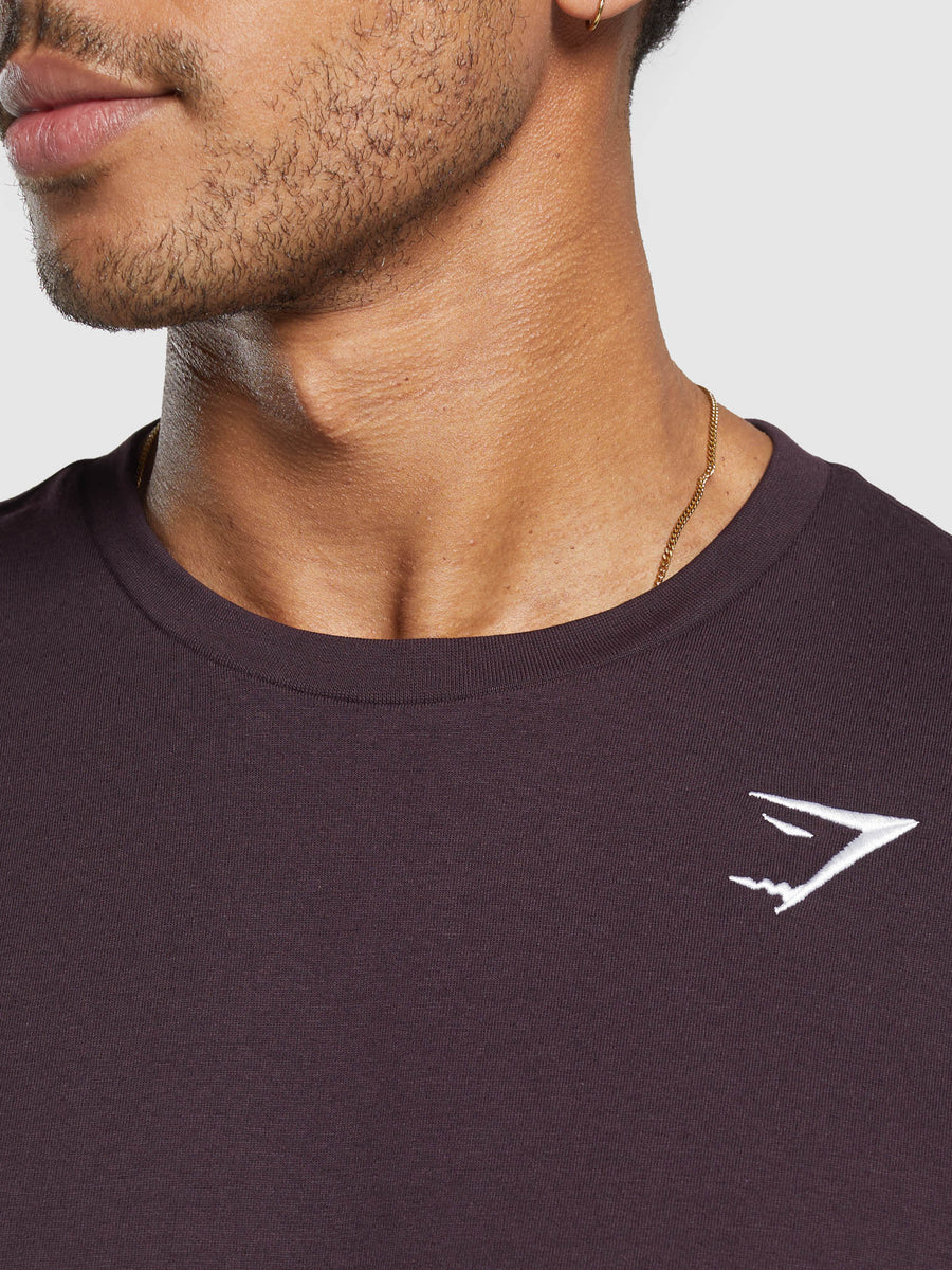 Gymshark Crest T-Shirt — Plum Brown — 5
