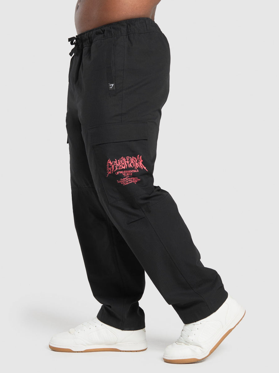 Gymshark Metal Lifting Cargo Pants — Black — 2