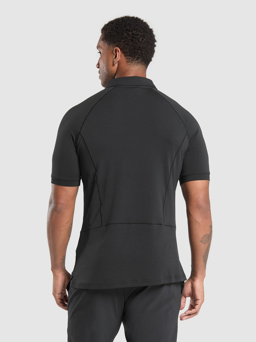 Gymshark Performance Polo Shirt — Black — 2