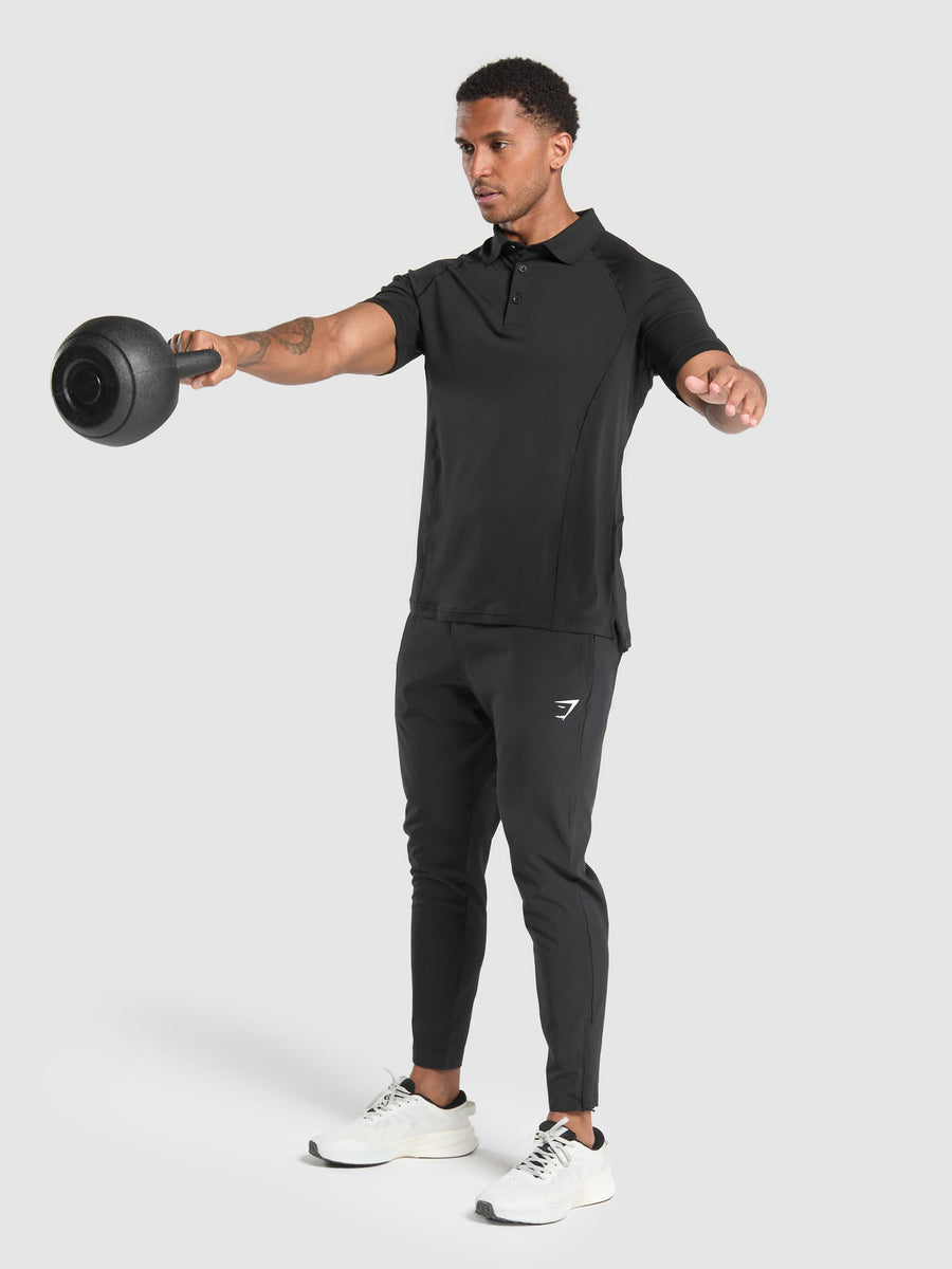 Gymshark Performance Polo Shirt — Black — 4
