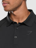 Gymshark Performance Polo Shirt — Black — 5