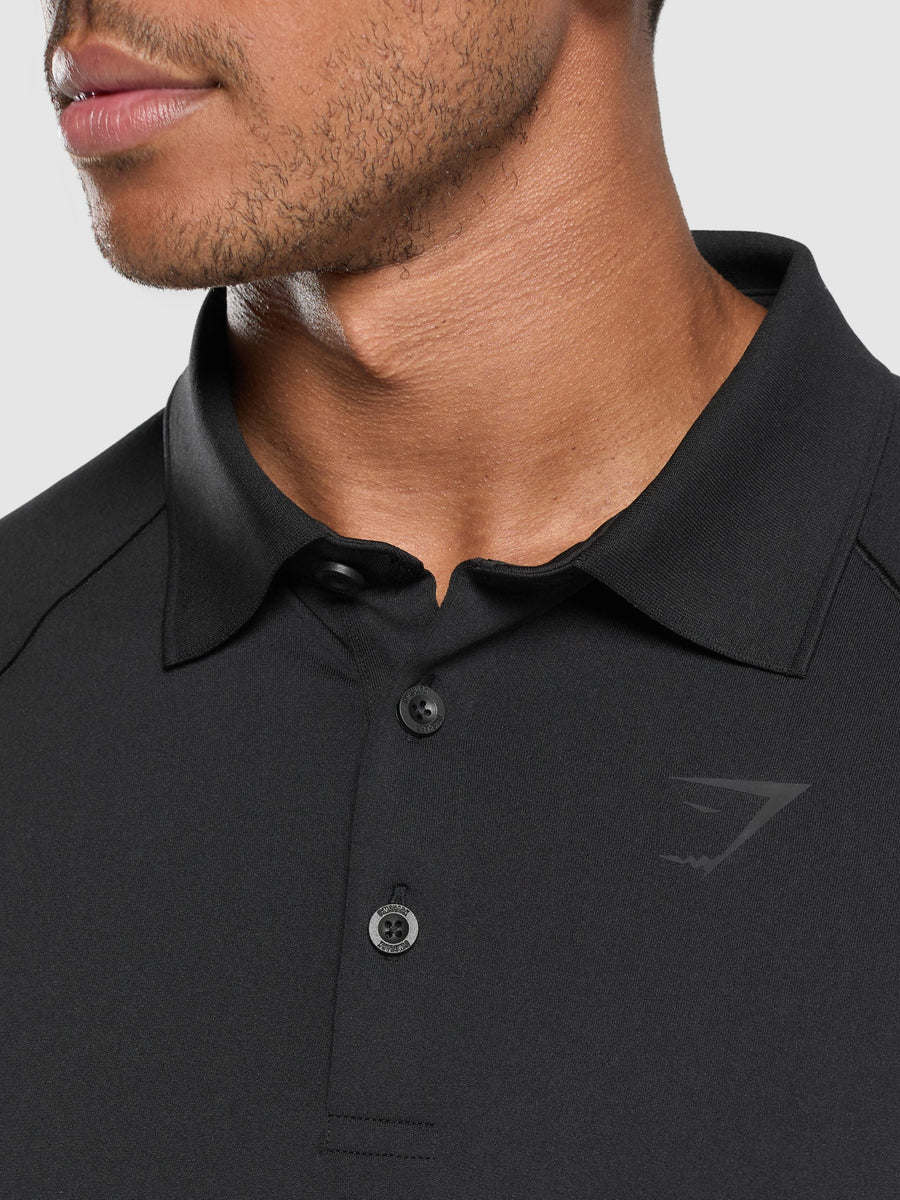 Gymshark Performance Polo Shirt — Black — 5
