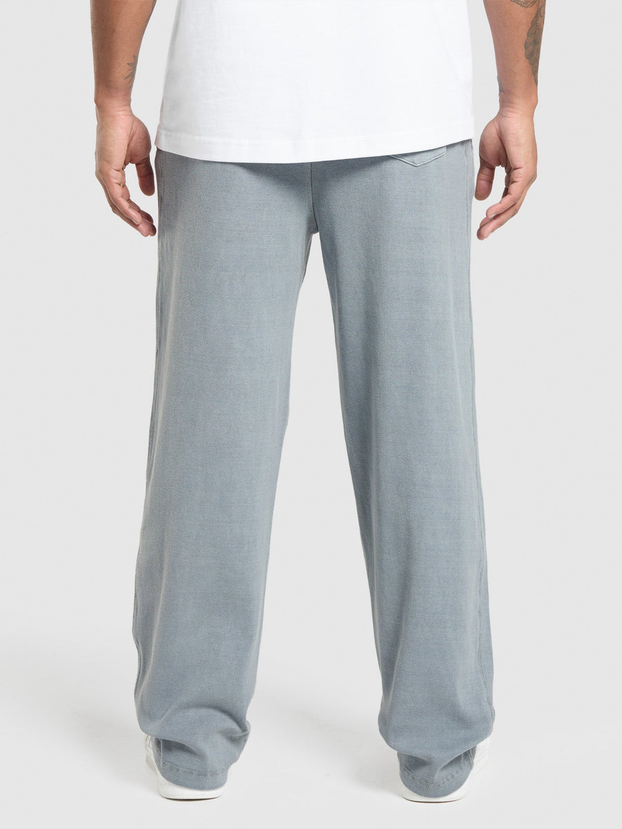 Gymshark Heavyweight Ribbed Joggers — Denim Grey/Pigment Garment Dye + Wash — 2