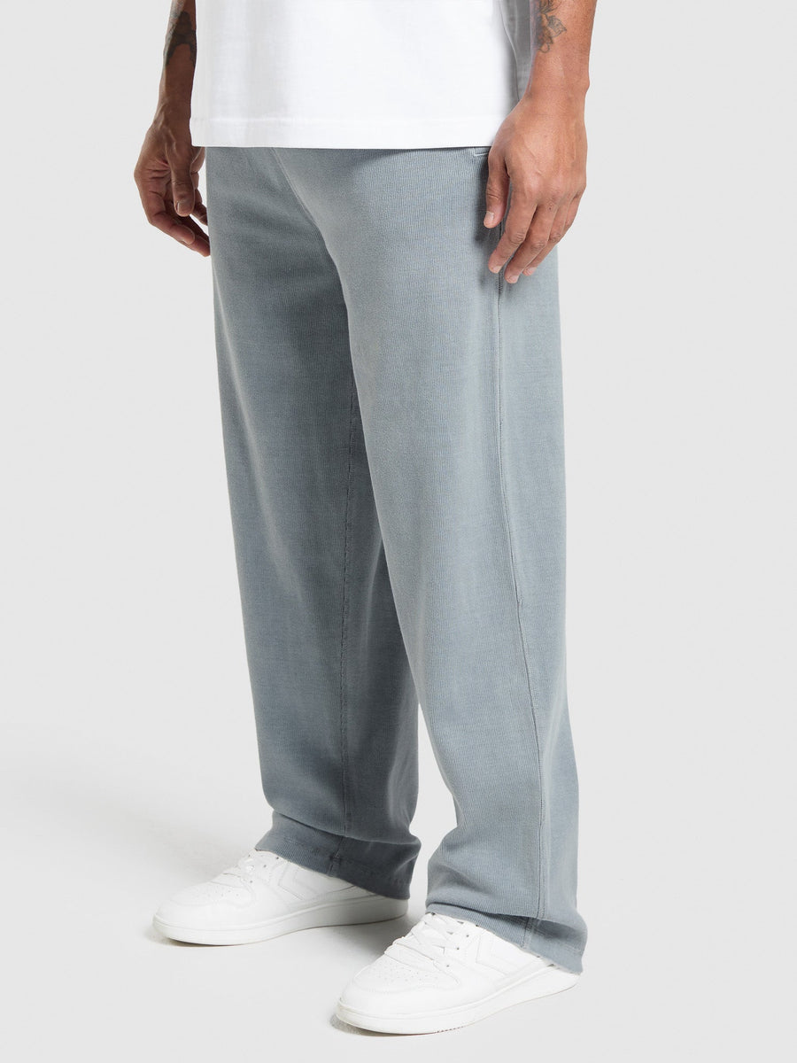 Gymshark Heavyweight Ribbed Joggers — Denim Grey/Pigment Garment Dye + Wash — 3