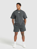 Gymshark Heavyweight Ribbed Joggers — Asphalt Grey/Pigment Garment Dye + Wash — 4