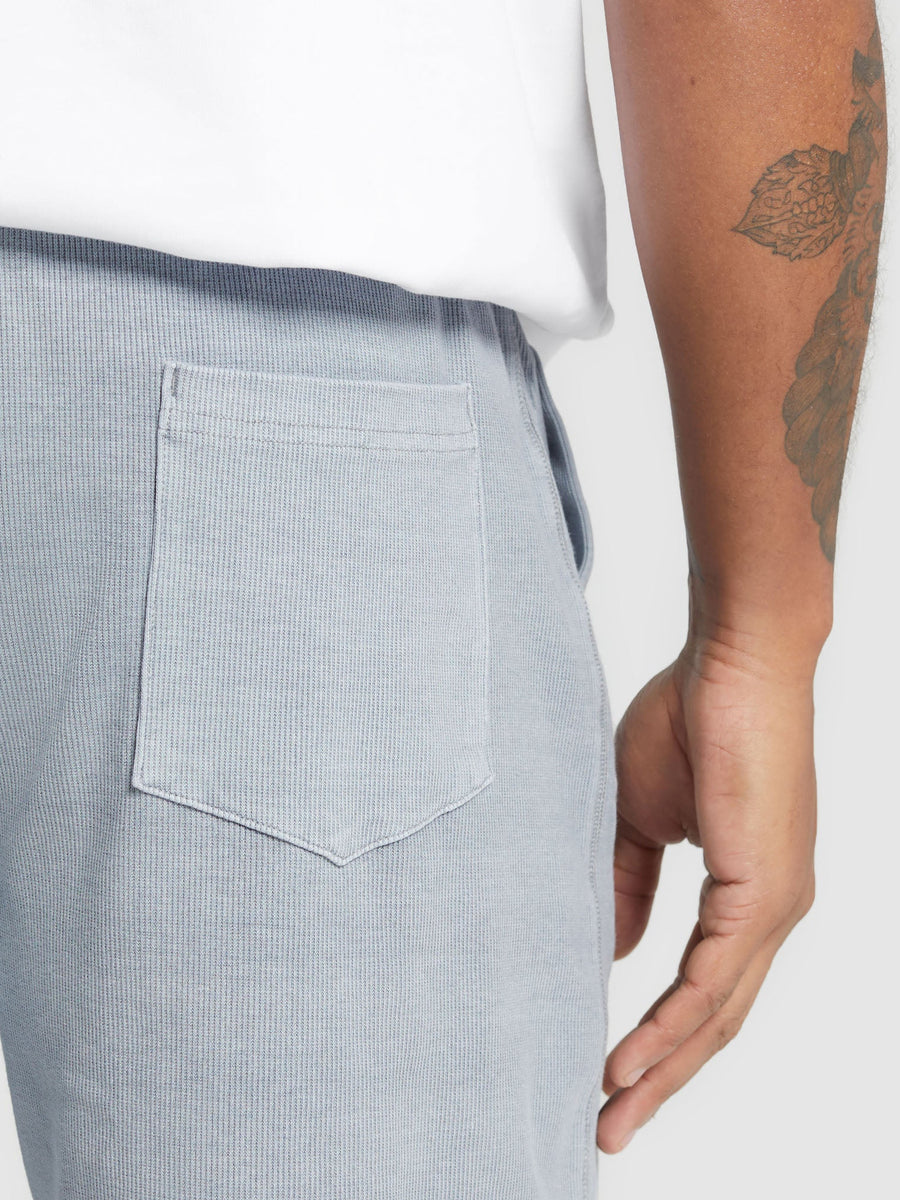 Gymshark Heavyweight Ribbed Joggers — Denim Grey/Pigment Garment Dye + Wash — 7