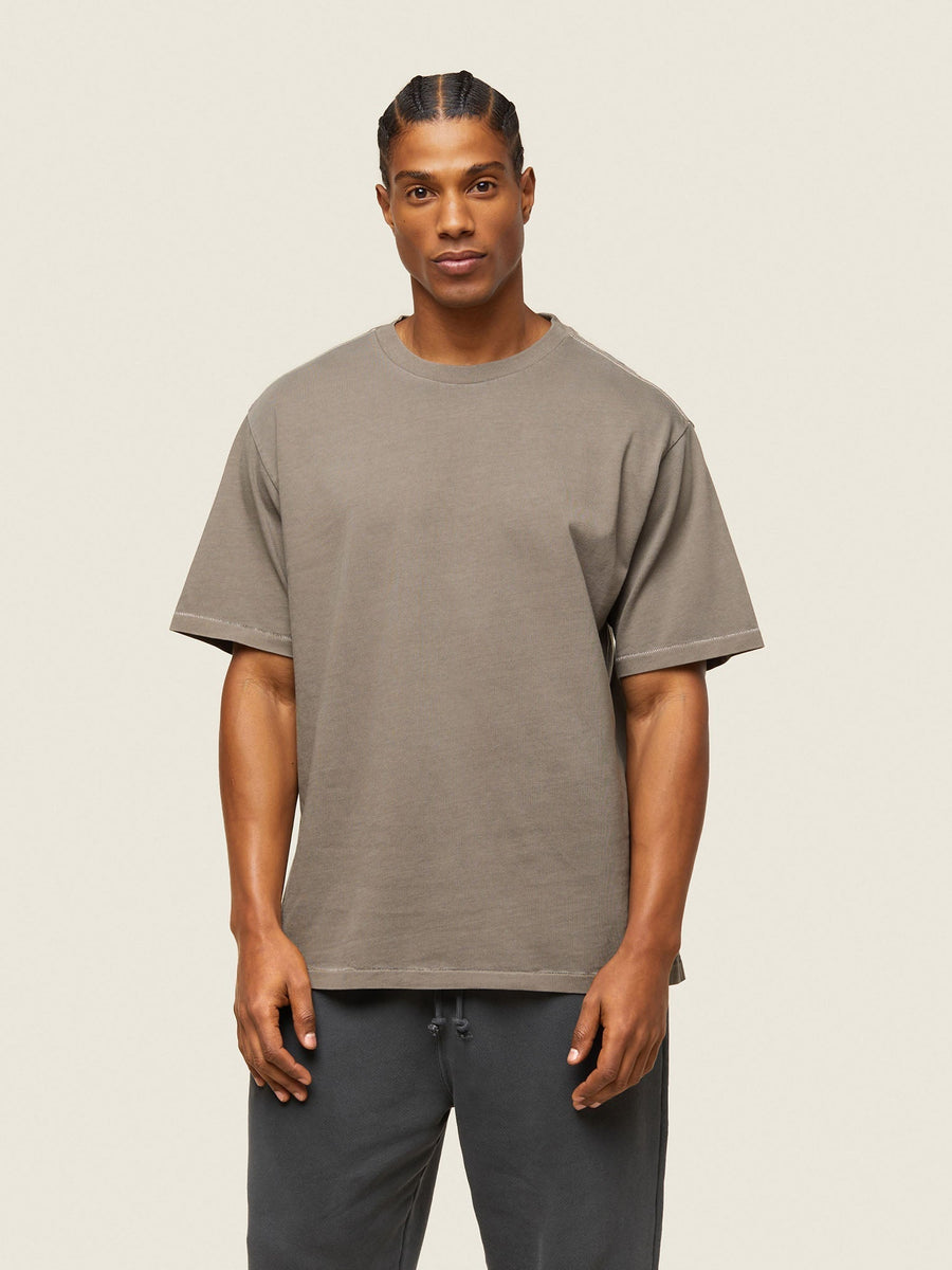 Gymshark Lifestyle Relaxed T-Shirt — Linen Brown — 1