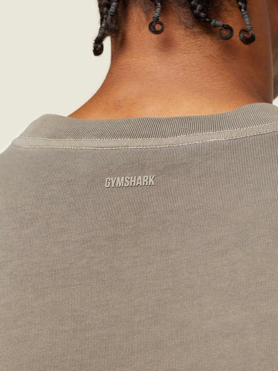 Gymshark Lifestyle Relaxed T-Shirt — Linen Brown — 4