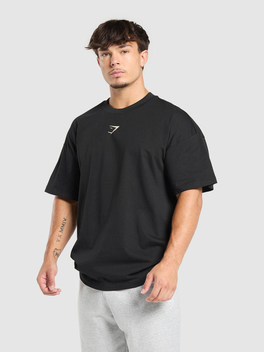 Gymshark Movin' Metal Graphic T-Shirt — Black — 3