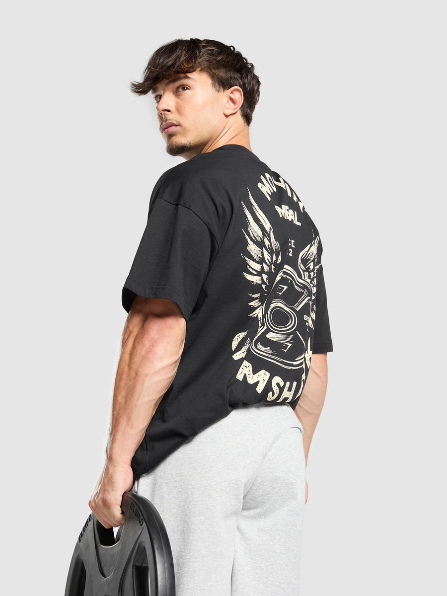 Gymshark Movin' Metal Graphic T-Shirt — Black — 5