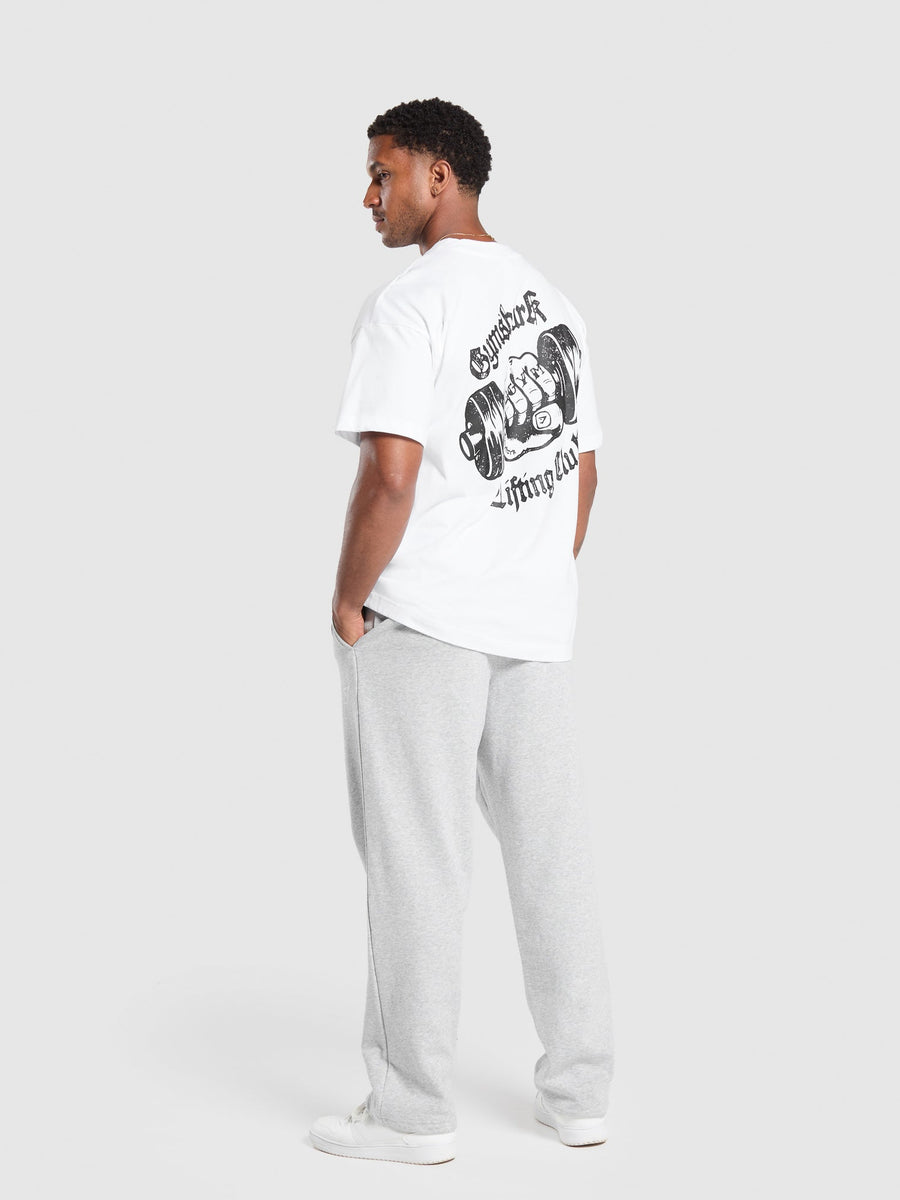 Gymshark Strength Dept Graphic T-Shirt — White — 4
