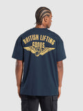 Gymshark British Lifting Goods Graphic T-Shirt — Navy — 1