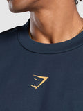 Gymshark British Lifting Goods Graphic T-Shirt — Navy — 5