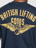 Gymshark British Lifting Goods Graphic T-Shirt — Navy — 6