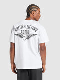 Gymshark British Lifting Goods Graphic T-Shirt — White — 1