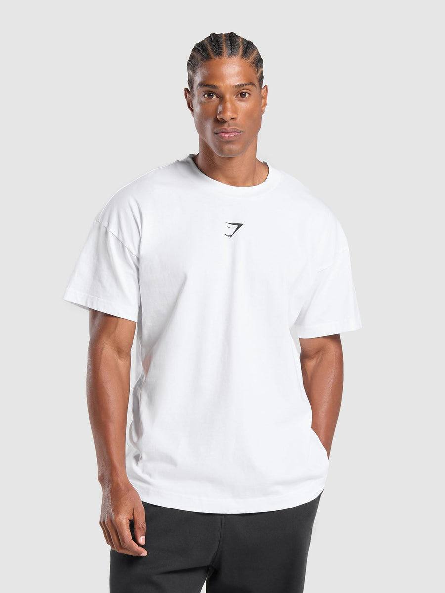 Gymshark British Lifting Goods Graphic T-Shirt — White — 2