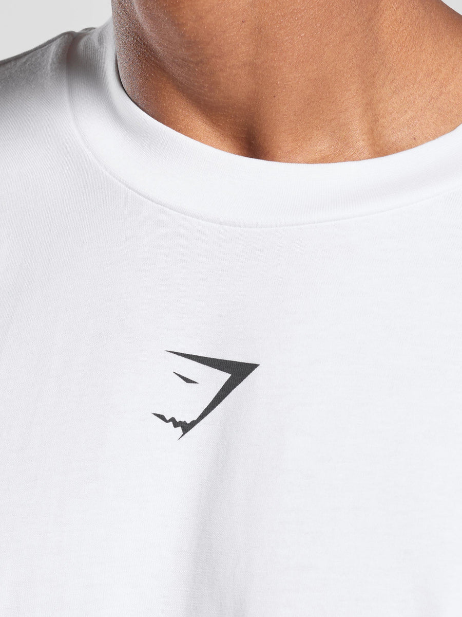 Gymshark British Lifting Goods Graphic T-Shirt — White — 5