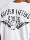 Gymshark British Lifting Goods Graphic T-Shirt — White — 6