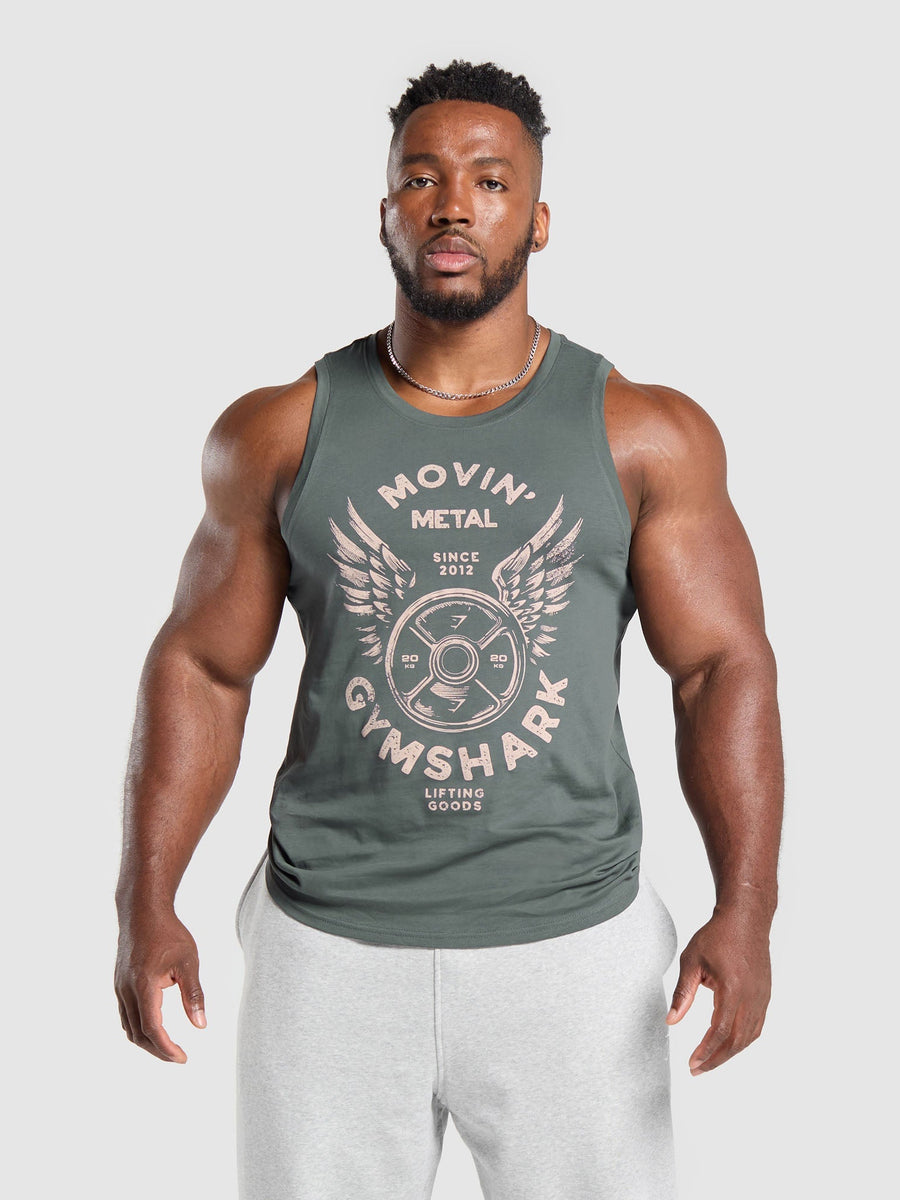 Gymshark Movin' Metal Graphic Tank — Slate Teal — 1
