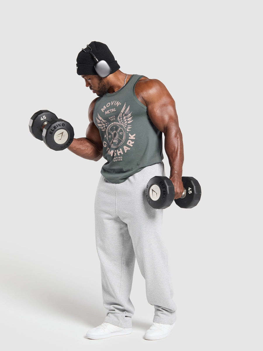 Gymshark Movin' Metal Graphic Tank — Slate Teal — 4