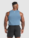 Gymshark Build Your Legacy Graphic Tank — Faded Blue — 2