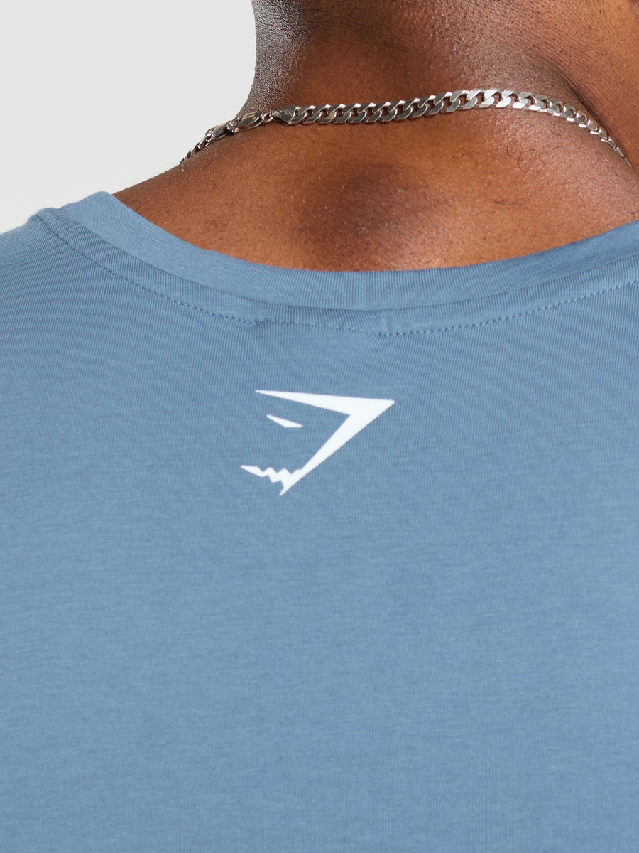 Gymshark Build Your Legacy Graphic Tank — Faded Blue — 6