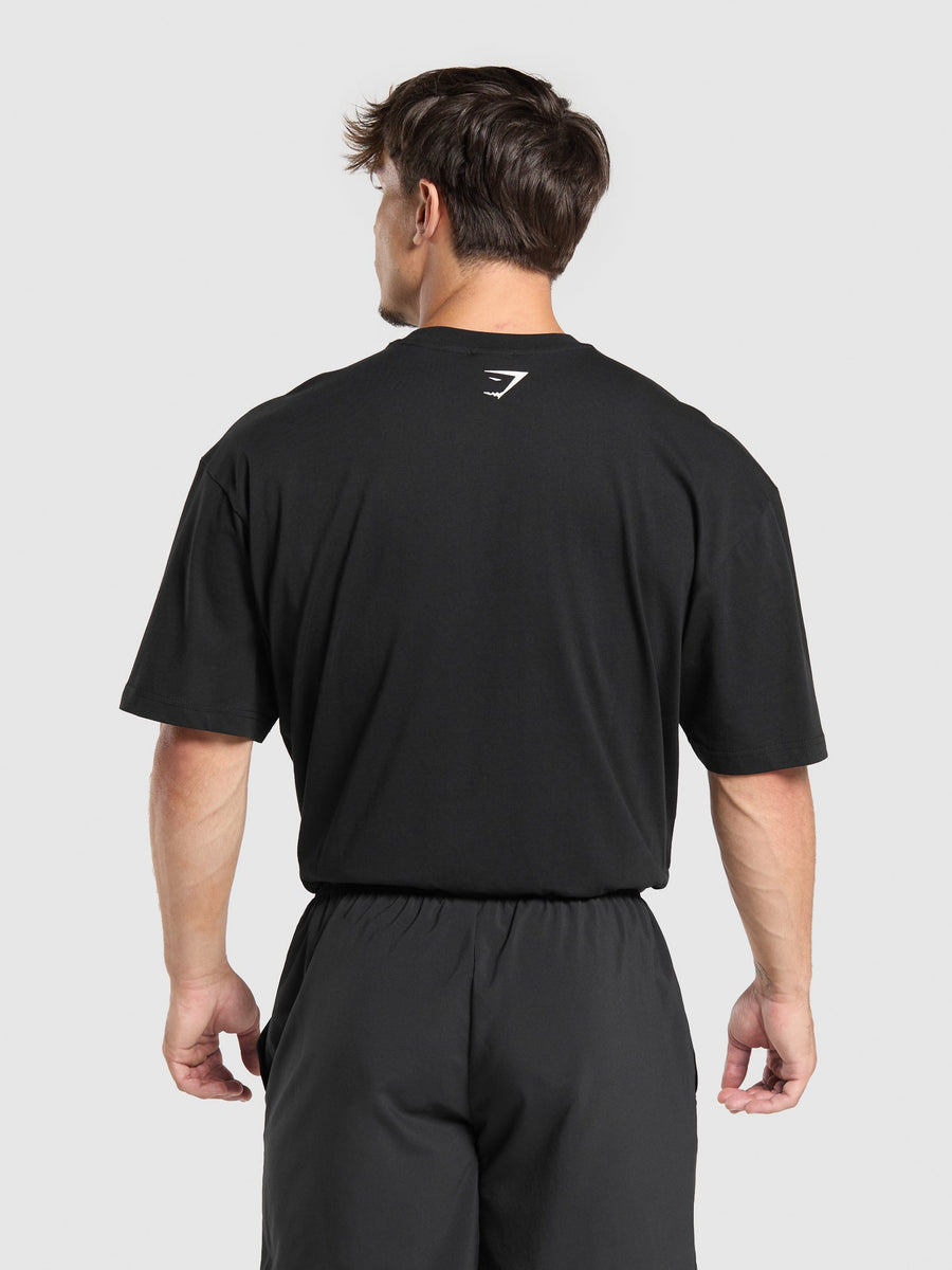 Gymshark 2012 Lifting Oversized T-Shirt — Black — 2