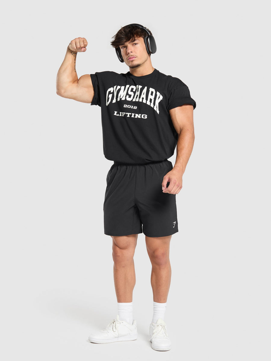 Gymshark 2012 Lifting Oversized T-Shirt — Black — 4