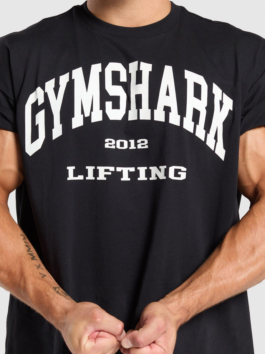 Gymshark 2012 Lifting Oversized T-Shirt — Black — 6
