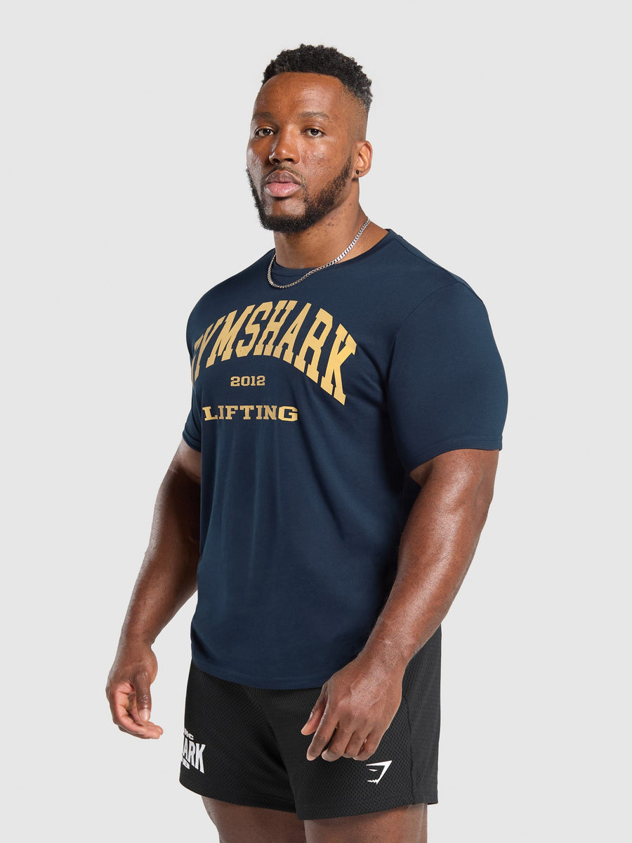 Gymshark 2012 Lifting T-Shirt — Navy — 3