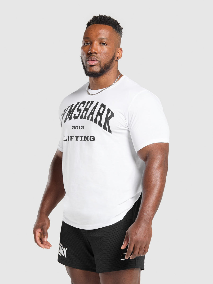 Gymshark 2012 Lifting T-Shirt — White — 2