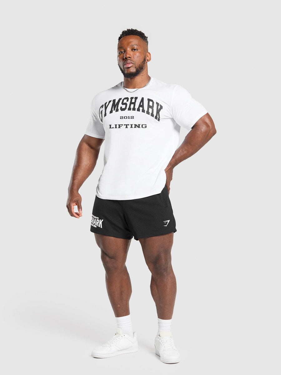 Gymshark 2012 Lifting T-Shirt — White — 4