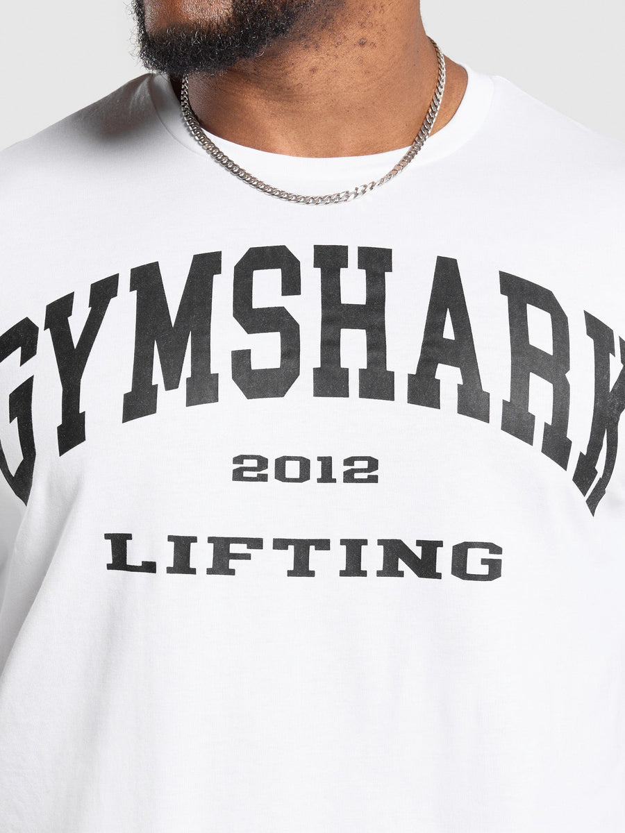 Gymshark 2012 Lifting T-Shirt — White — 6