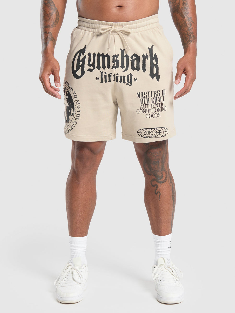 Gymshark Masters of Our Craft Graphic Short — Pebble Grey — 1
