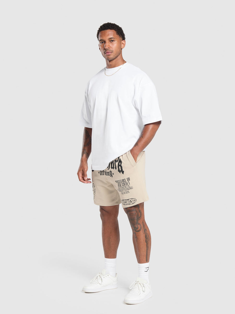 Gymshark Masters of Our Craft Graphic Short — Pebble Grey — 4
