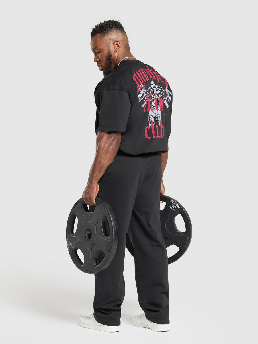 Gymshark Lifting Club T-Shirt — Black/Conditioning Red — 4
