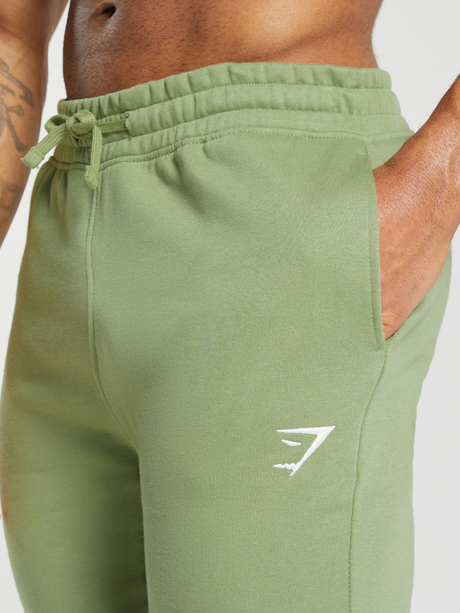 Gymshark Crest Joggers — Natural Sage Green — 4