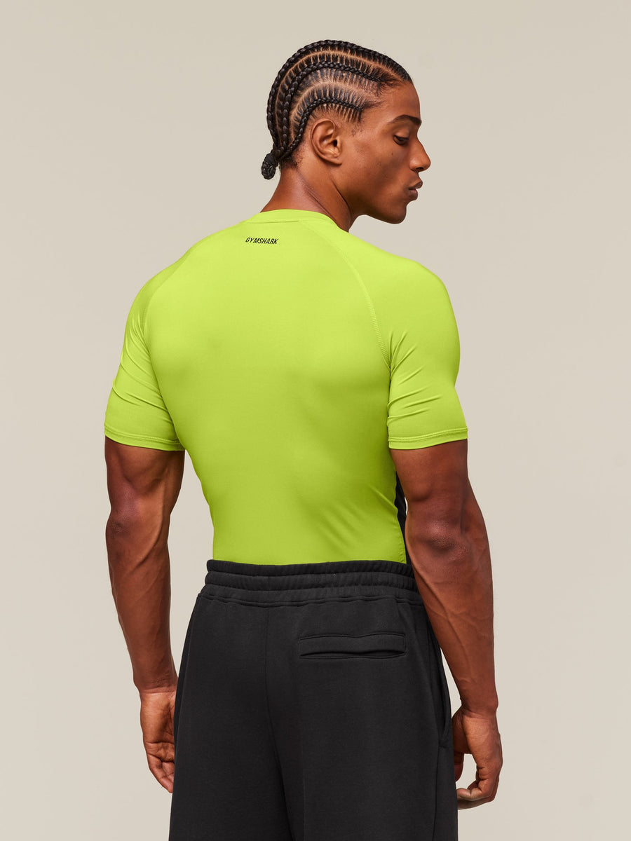 Gymshark Element Baselayer T-Shirt — Zest Green/Black — 2