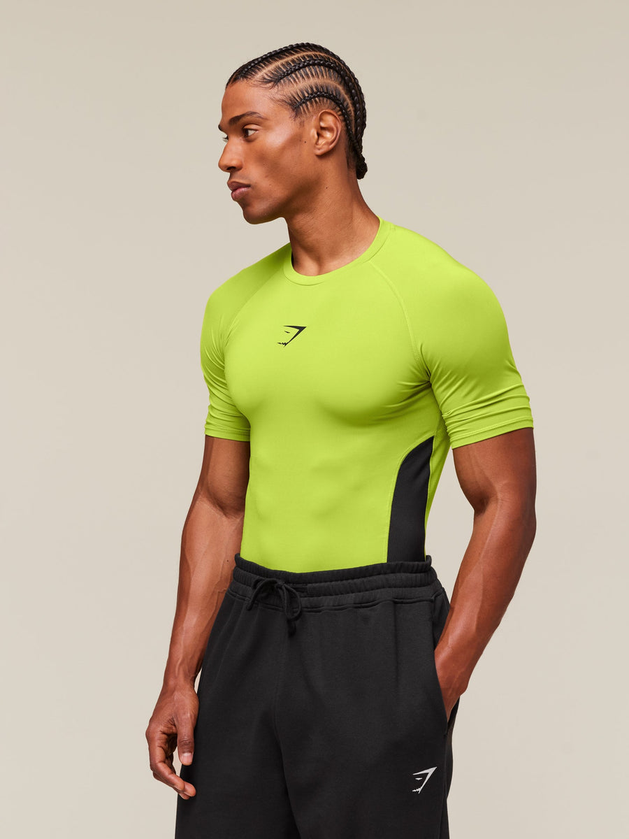 Gymshark Element Baselayer T-Shirt — Zest Green/Black — 4